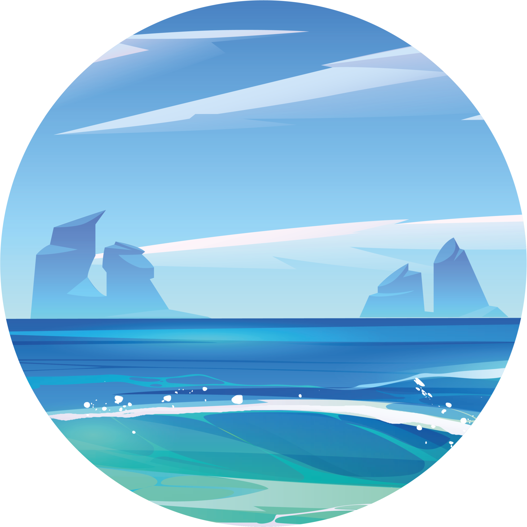 Kıyı dinginliği doğa pvc halı - TenStickers