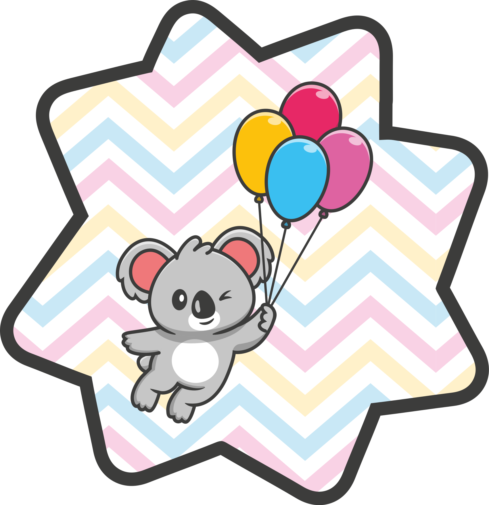Oyuncu koala balonu çocukta pvc halı - TenStickers