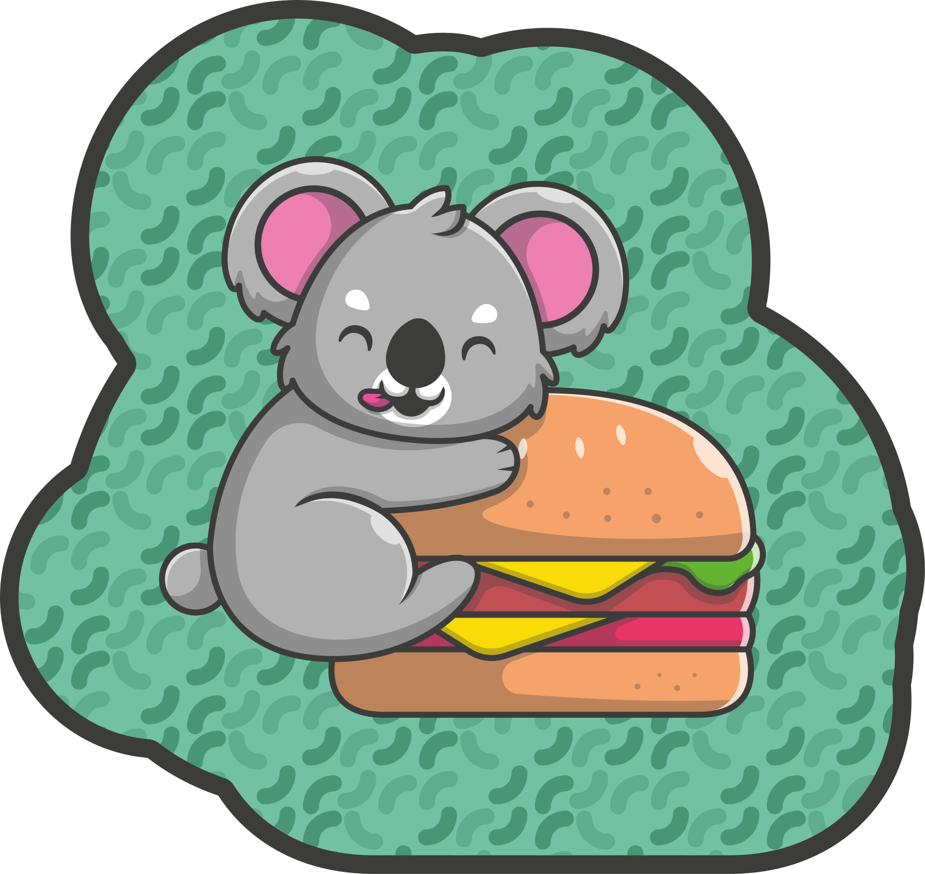Sevimli koala atıştırmalığı bebek pvc halı - TenStickers