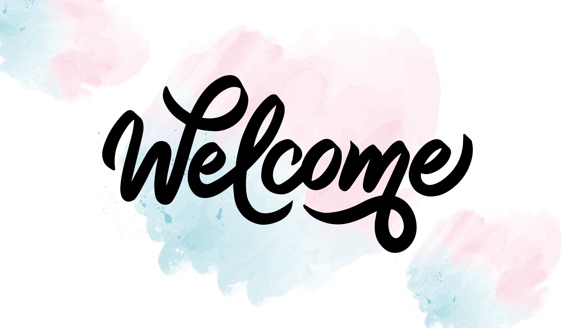 Suluboya hoş geldiniz giriş salonu pvc halı - TenStickers