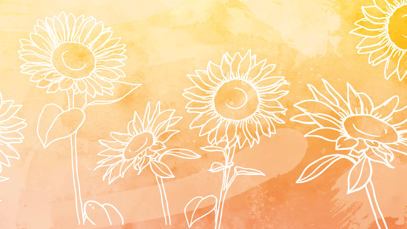 Ayçiçeği çiçeği tasarımı çiçekler ve bitkiler pvc halı - TenStickers