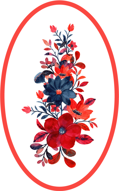 çiçek aranjmanı çiçekler ve bitkiler pvc halı - TenStickers