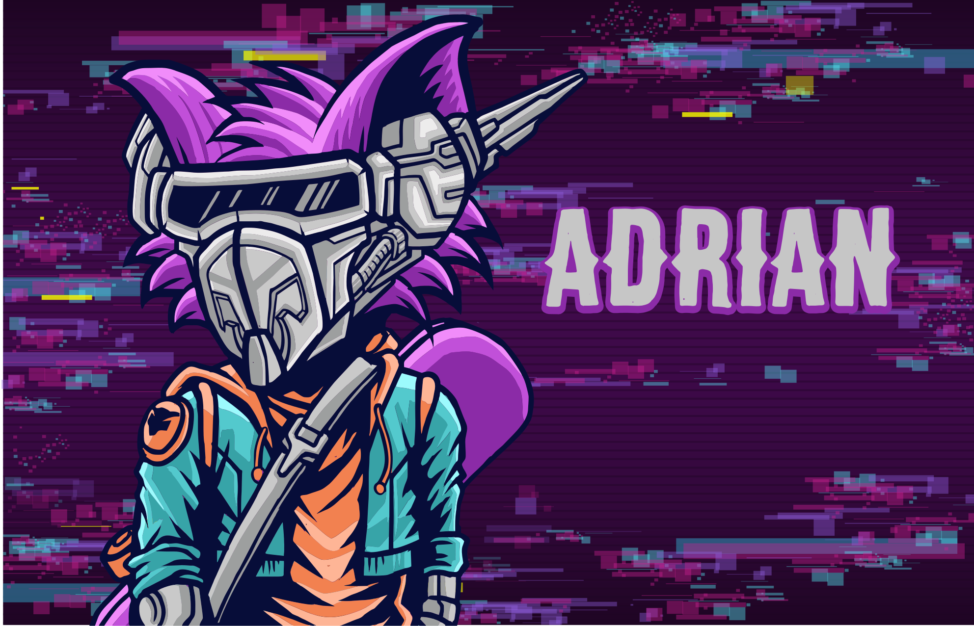 Video oyunu kedi maskesi yatak odası halı - TenStickers