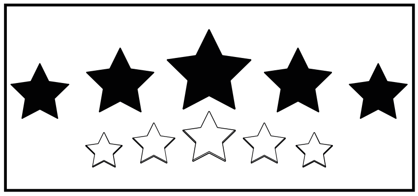 Yıldızlar pvc halı siyah beyaz motifli - TenStickers