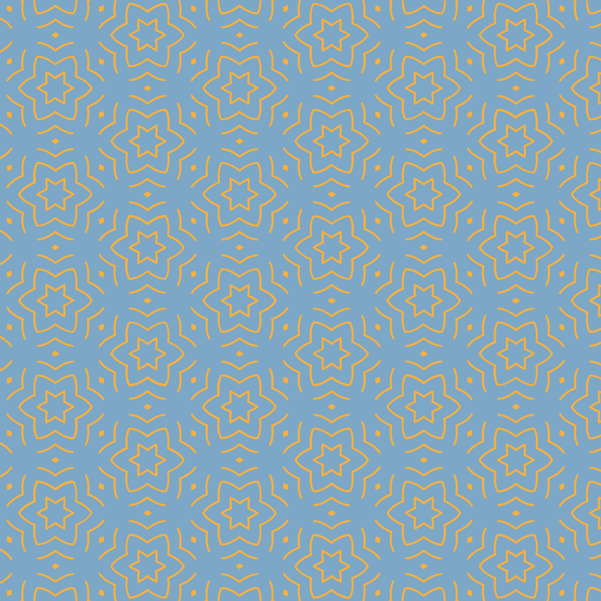 Soyut sarı desen yıldızlar pvc halı - TenStickers