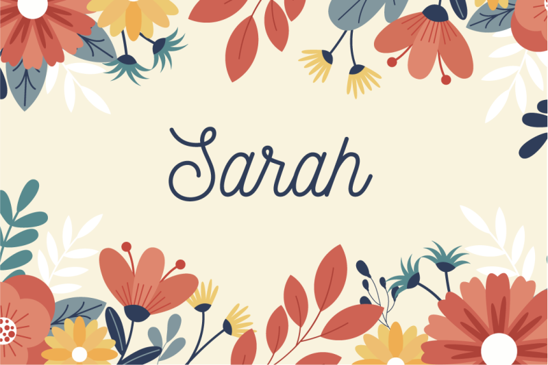 özel çiçek ismi isimlerle pvc halı - TenStickers