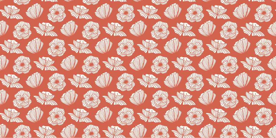 Haşhaş çiçekleri çiçekli kilim kolaj - TenStickers