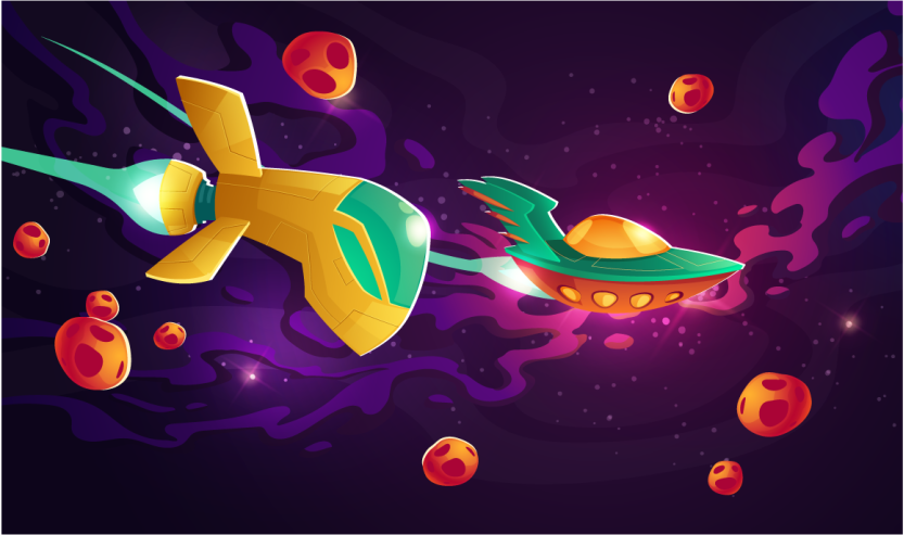 Kozmik yolculuk kavramı pvc halı - TenStickers