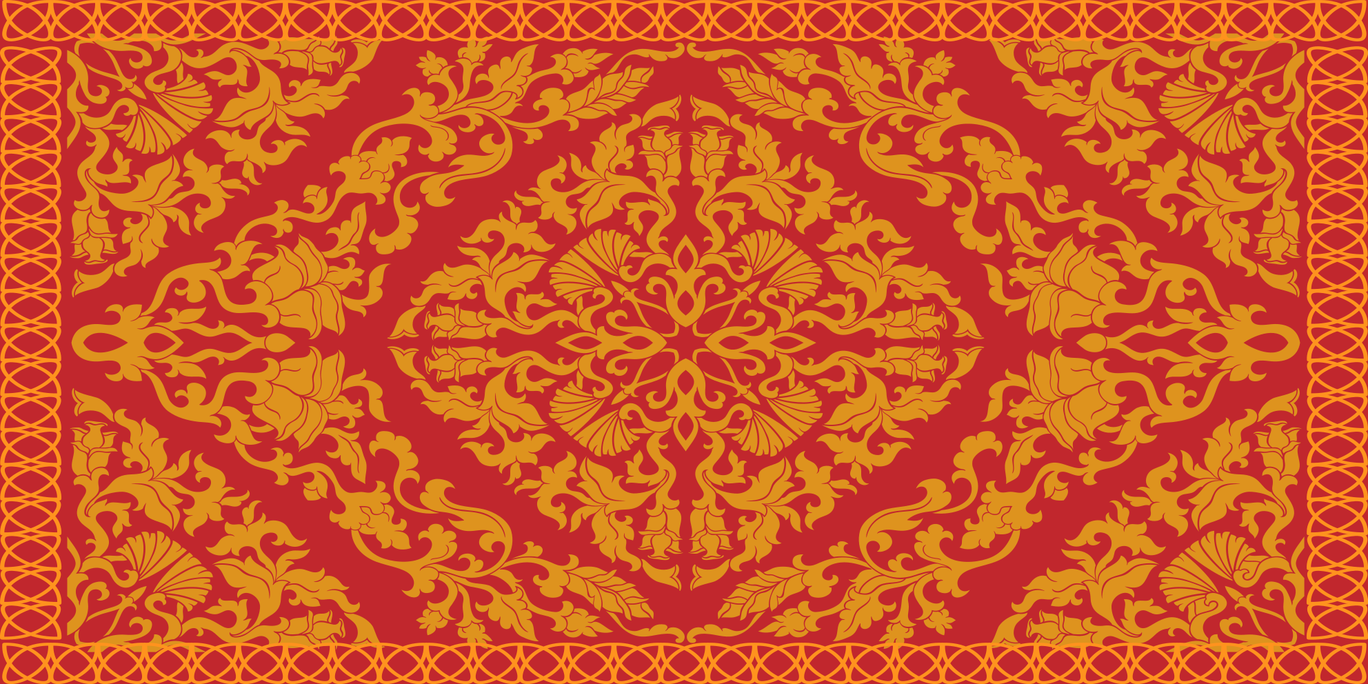 Farsça görünümlü eski vintage halı - TenStickers