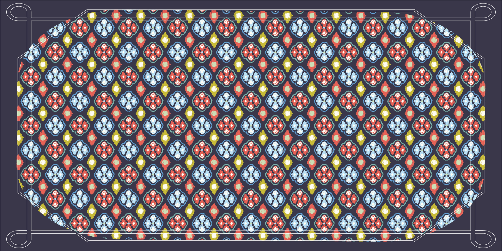 Renkli mozaik kompozisyon giriş salonu pvc halı - TenStickers