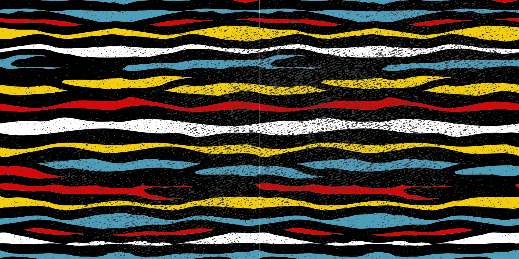 Renkli dalgalı tasarım çizgili pvc halı - TenStickers