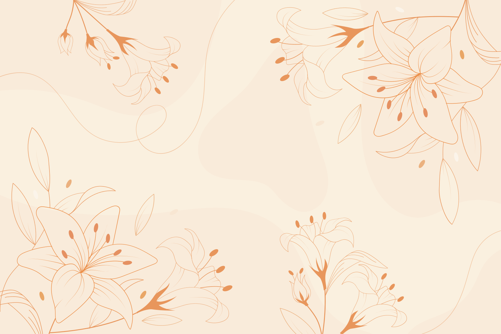 Zarif botanik bileşen çiçekler ve bitkiler pvc halı - TenStickers