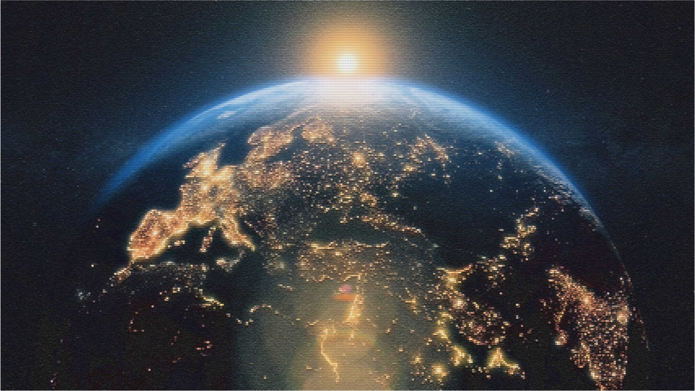 Yukarıdan gezegen dünya haritası pvc halı - TenStickers