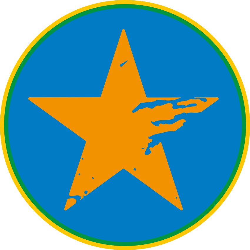 Mavi yıldız vurgusu pvc halı - TenStickers