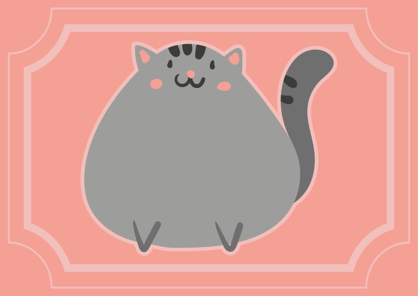 Pembe burunlu yatak odası halısı olan gri kedi - TenStickers