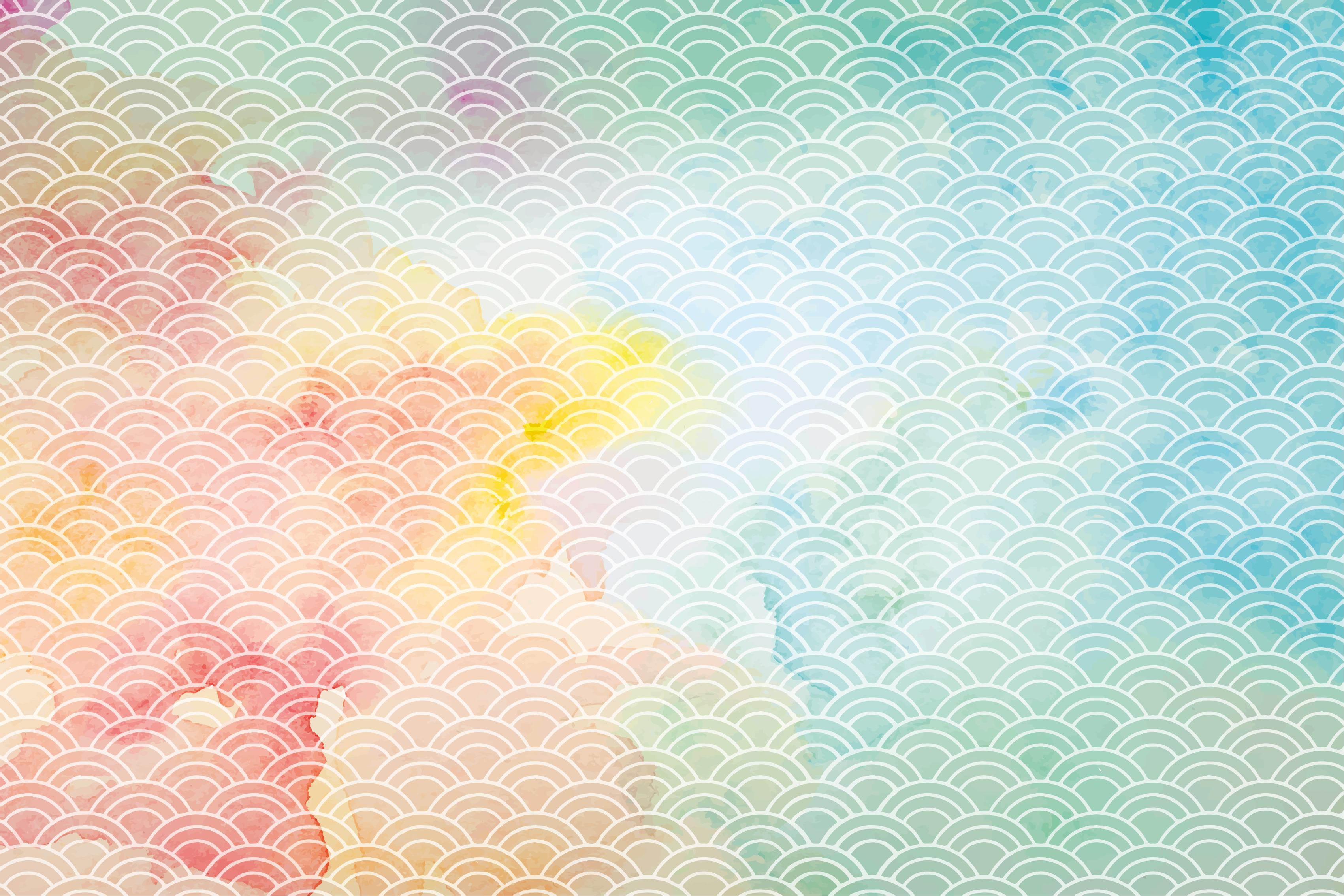 Pastel dalga motifi geometrik pvc halı - TenStickers