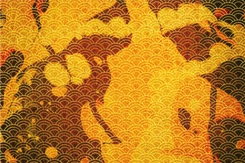 Japon seigaiha etnik pvc halı - TenStickers