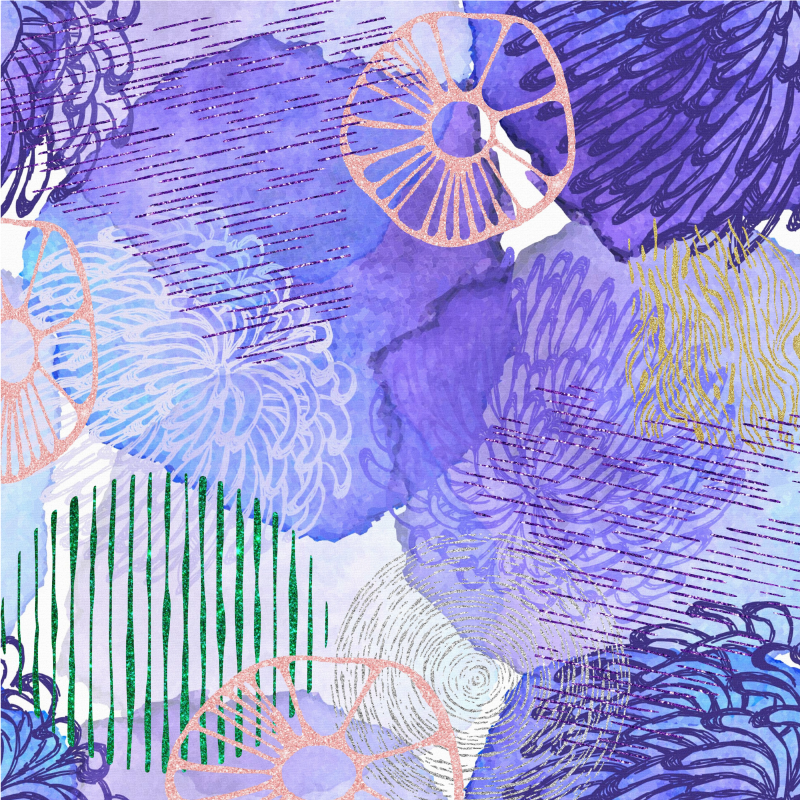 çiçek girdap desenleri banyo pvc halı - TenStickers