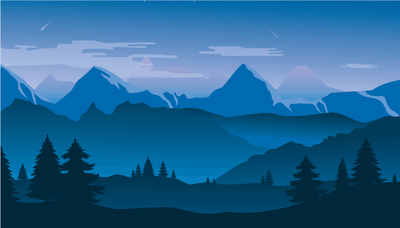 Yakın boya orman illüstrasyon modern halı - TenStickers