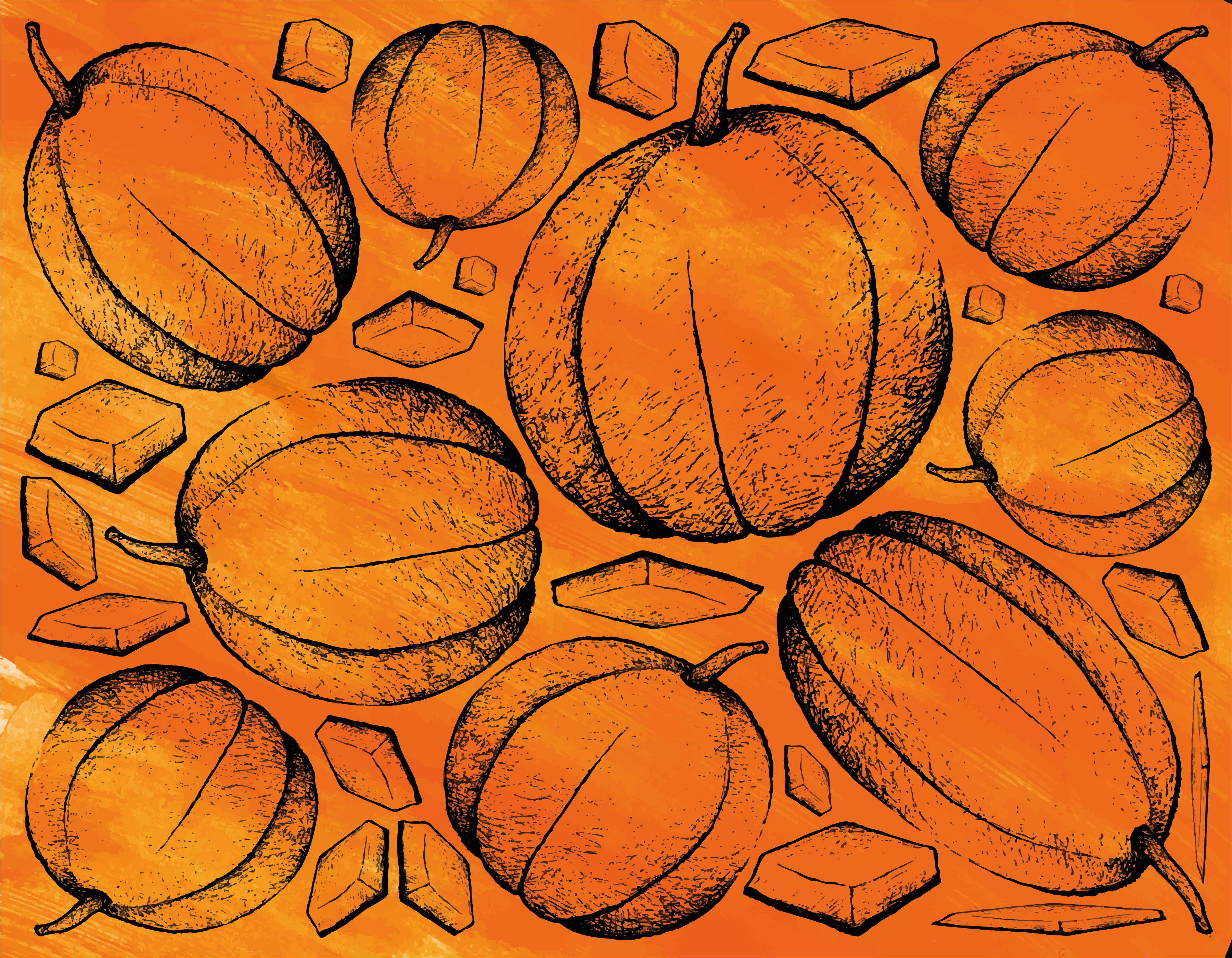 Kabak hasadı cadılar bayramı pvc halı - TenStickers