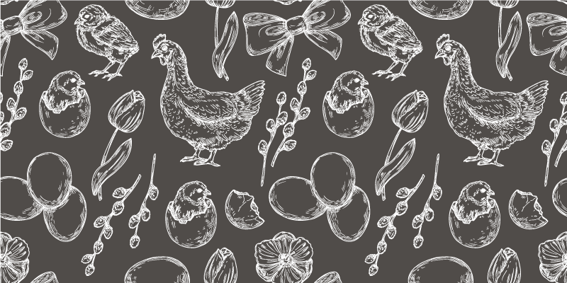 Büyüleyici çiftlik motifleri mutfak pvc halı - TenStickers