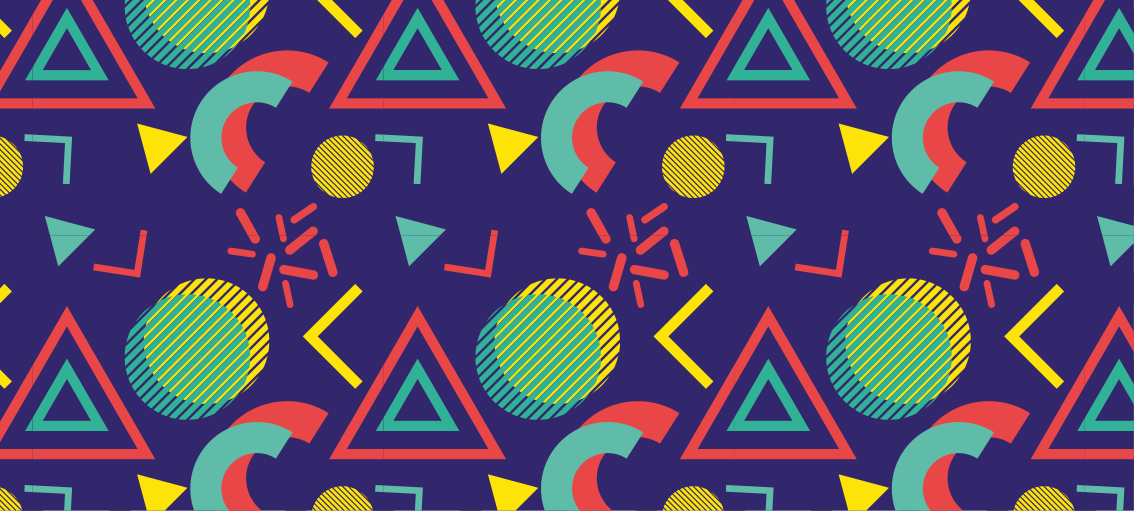 Geometrik pvc halı - canlı geometrik motifler - TenStickers