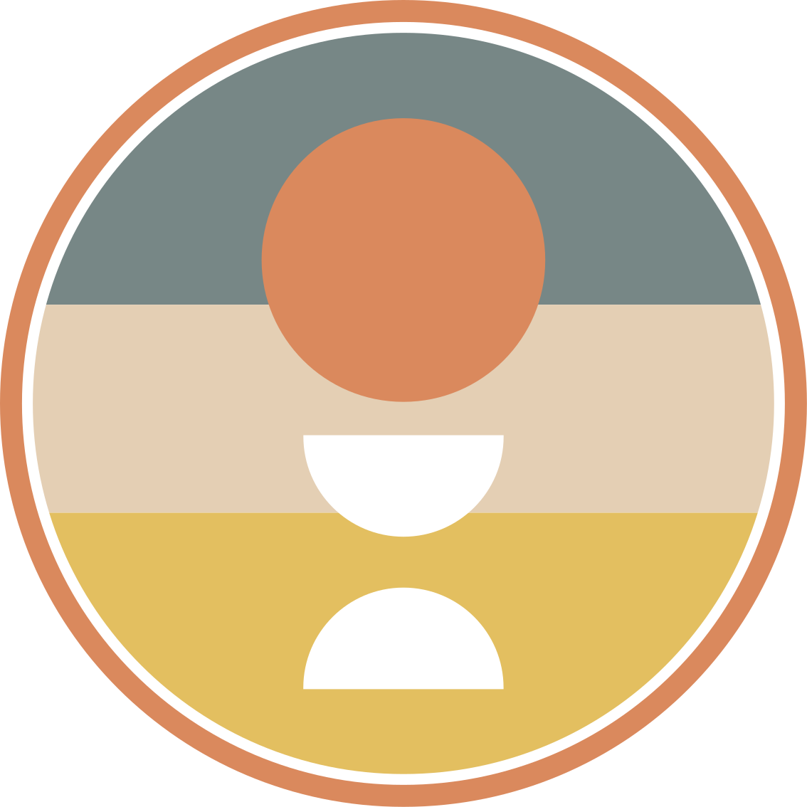 3 çizgili daire bayraklı soyut yer kilimleri - TenStickers