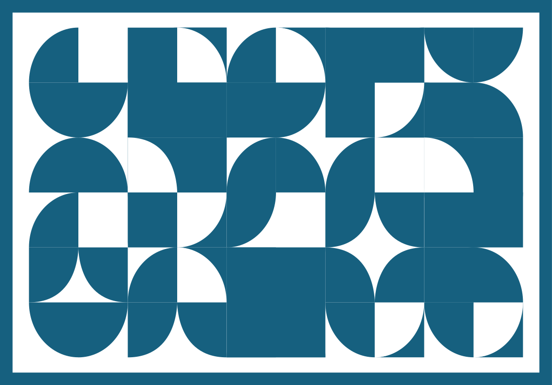 Mavi soyut motif geometrik pvc halı - TenStickers