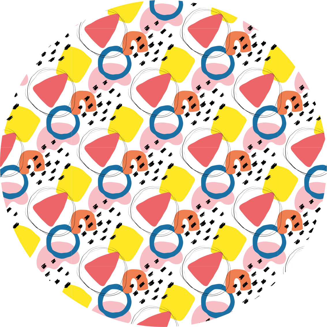 Canlı şekil düzenlemeleri minimalist pvc halı - TenStickers