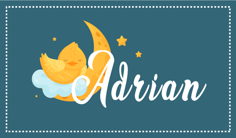 Isimli uyuyan ördek pvc halı - TenStickers