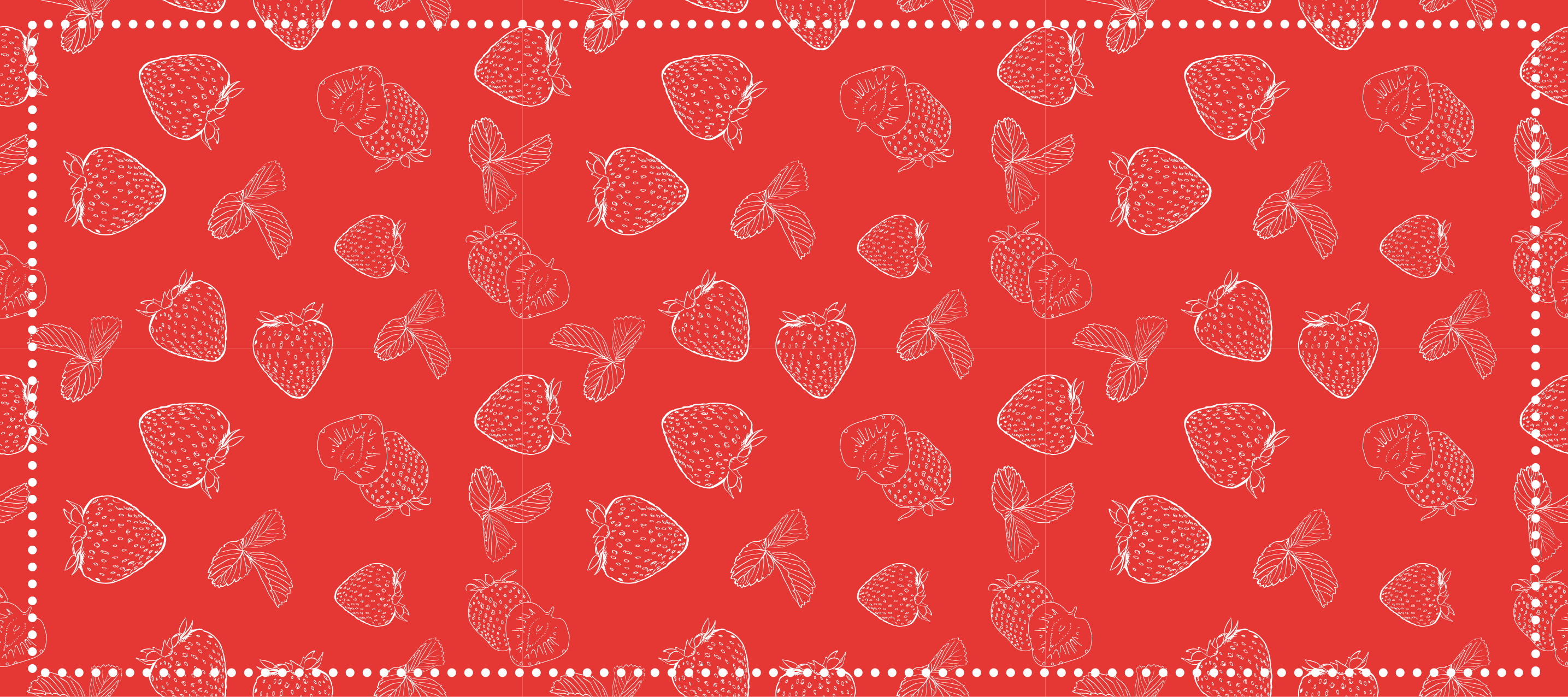 Parlak çilek deseni mutfak pvc halı - TenStickers