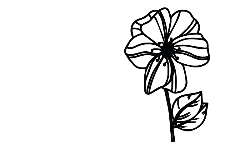 Papatya çiçeği modern hat sanatı zemin kilim - TenStickers