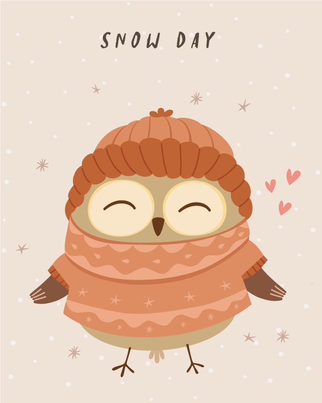 Kar baykuşu tılsımı bebek pvc halı - TenStickers