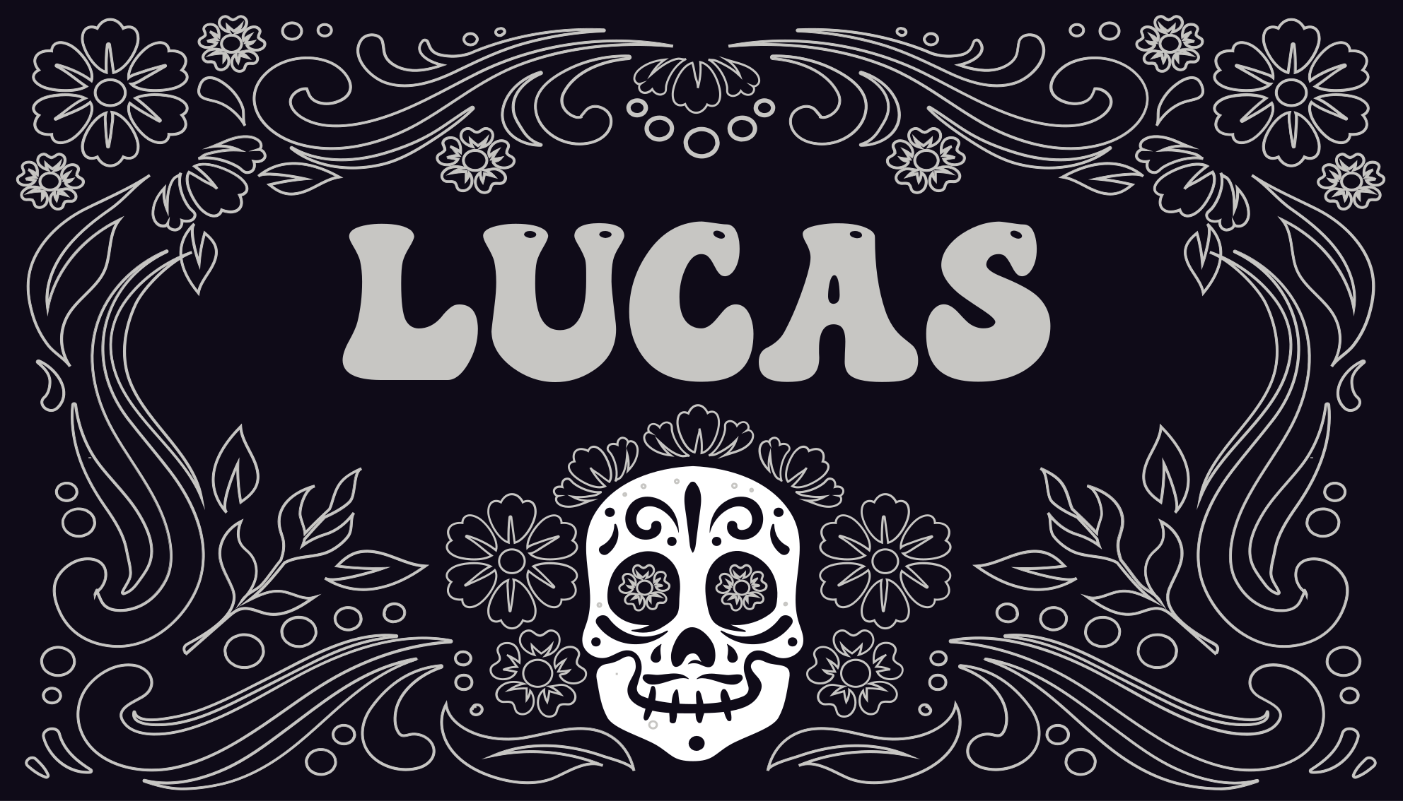 Isimli kafatası tasarımı cadılar bayramı pvc halı - TenStickers