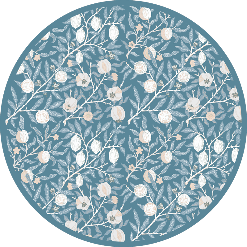 Yuvarlak pvc halı Çiçek desenli - TenStickers