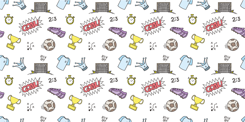 Spor sembolleri teması oyunlar pvc halı - TenStickers