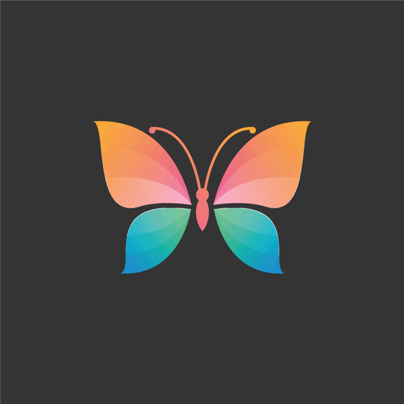 Canlı kelebek konsepti doğa pvc halı - TenStickers