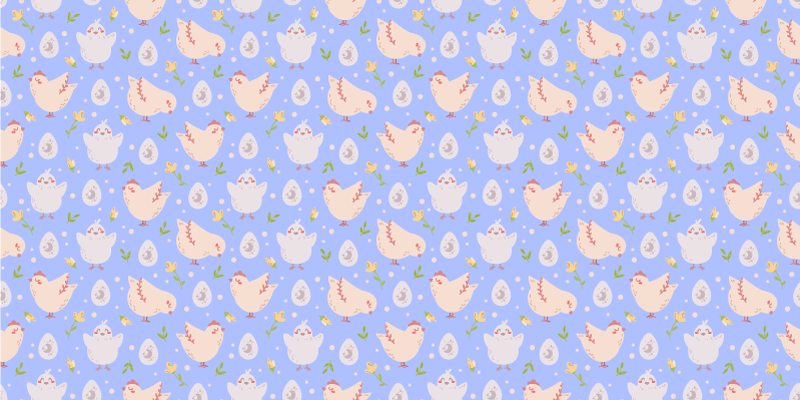 çocuklar hayvan halısı için tavuk karakterleri - TenStickers