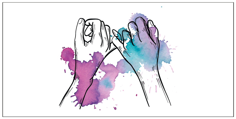 Renkli el hareketi gençler pvc halı - TenStickers