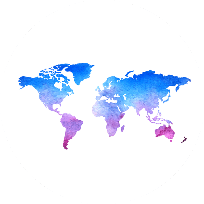 Dairesel suluboya dokusu. dünya haritası pvc halı - TenStickers