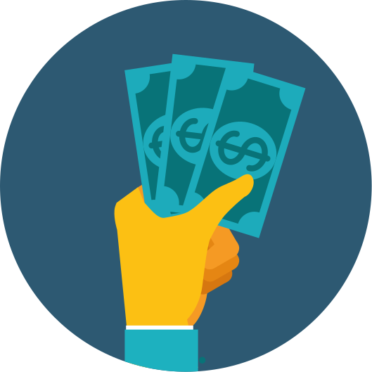 Elinde nakit tutan pvc halı - TenStickers