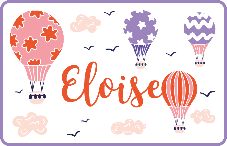 Canlı sıcak hava isimlerle pvc halı - TenStickers