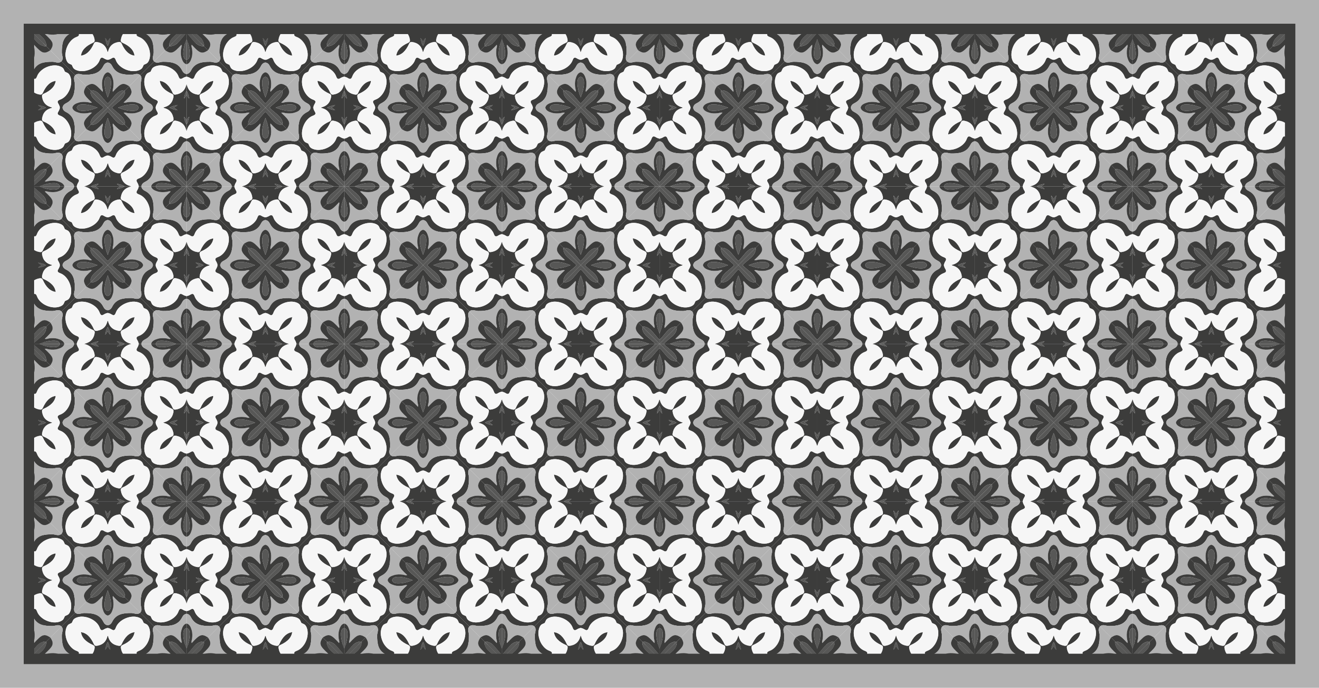 Hidrolik gri gracia tarzı karo halı - TenStickers