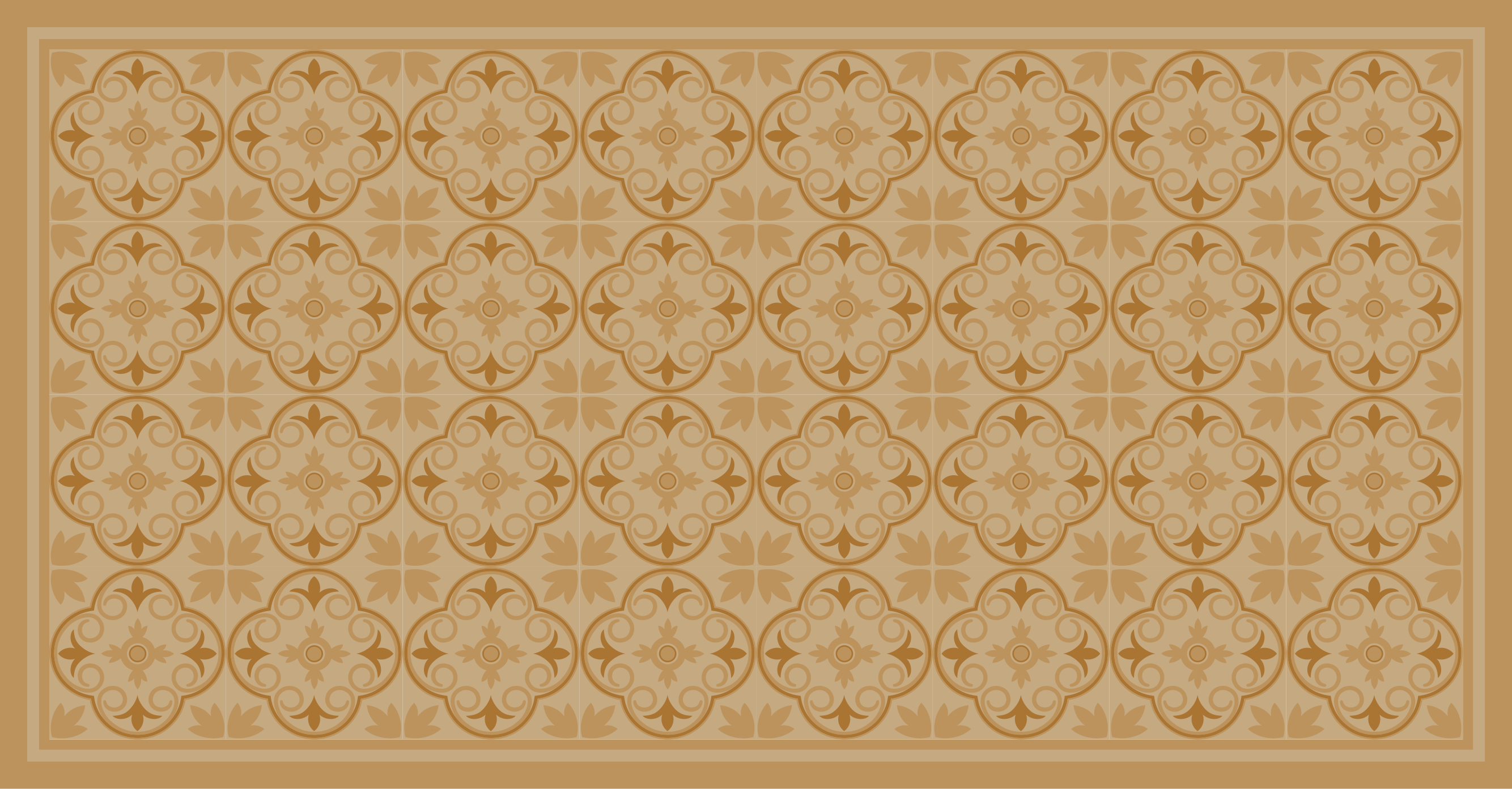 Geometrik çini motifi oturma odası pvc halı - TenStickers