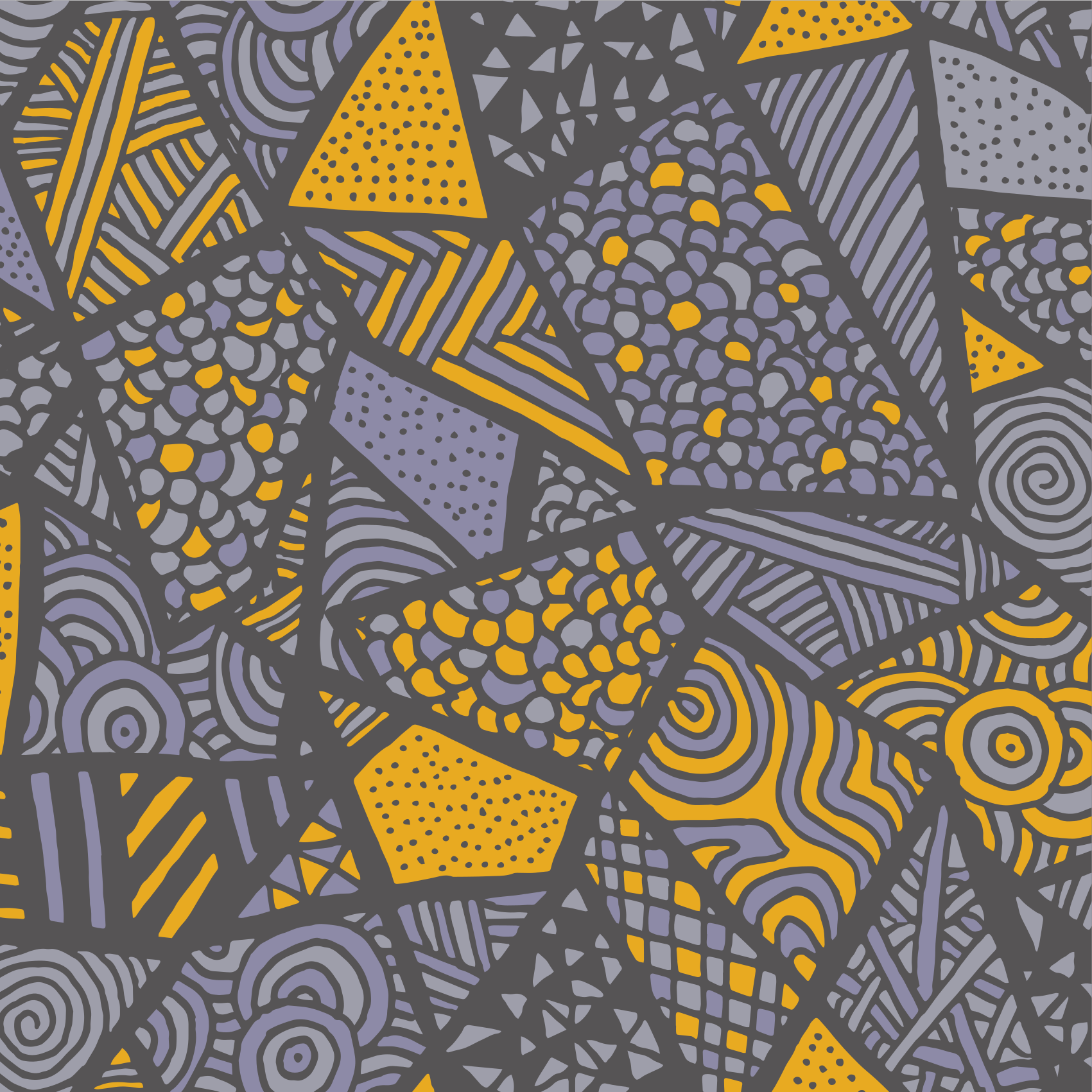 Dinamik gri şekiller geometrik pvc halı - TenStickers