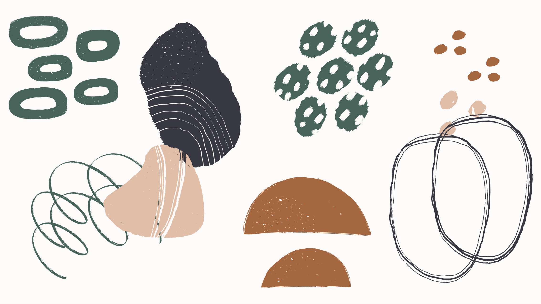 Soyut şekiller düzeni minimalist pvc halı - TenStickers