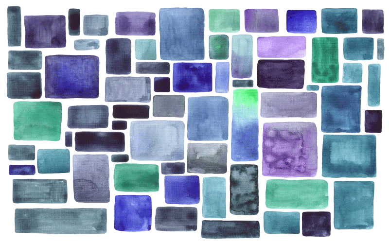 Mavi tonlar blok desen doku efektli pvc halı - TenStickers