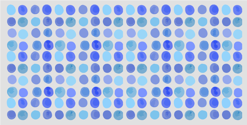 Koyu mavi sulu boya polka geometrik kilim - TenStickers