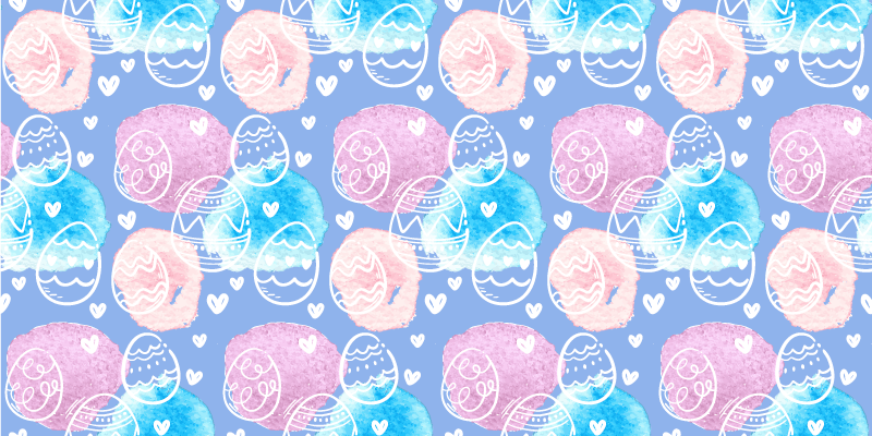 Renkli paskalya yumurtaları pvc halı - TenStickers