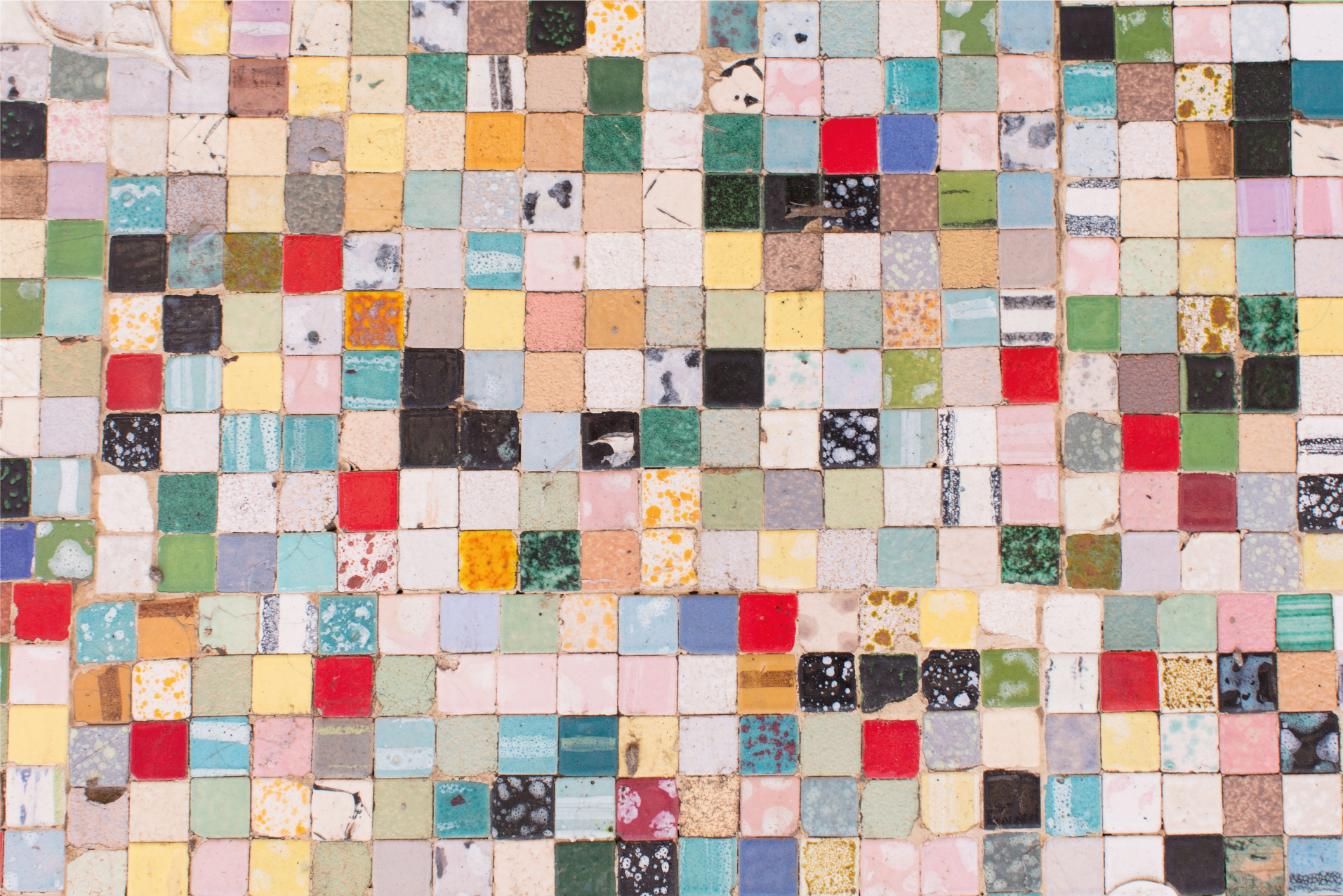 Eski renkli fayanslar banyo pvc halı - TenStickers